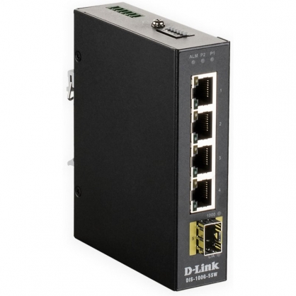 D-Link DIS-100G-5SW Switch Industrial No Gestionable 4 Puertos Gigabit + 1 Puerto SFP