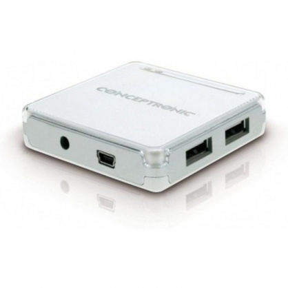 Conceptronic Hub USB 7x USB Con Fuente de Alimentacin Blanco