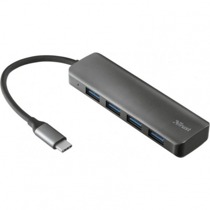 Trust Halyx Hub USB-C 3.2 a 4x USB-A Negro