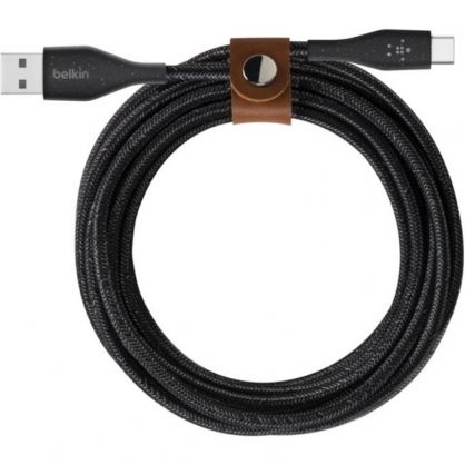 Belkin DuraTek Plus Cable USB-C a USB-A con Correa 1.2m Negro