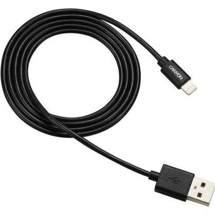 Canyon CNS-MFICAB01B Cable Lightning Certificado MFi a USB 2.0 Macho/Macho 1m Negro