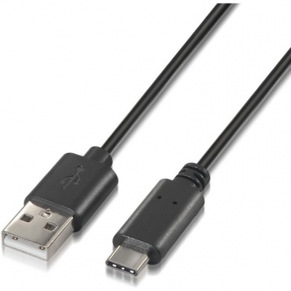 Aisens Cable USB 2.0 Tipo C a USB Tipo A 1m Negro