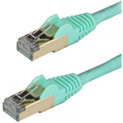 StarTech Cable de Red STP Snagless Cat 6A 2m Aguamarina
