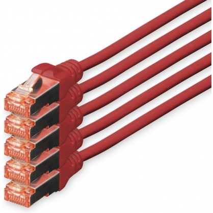 Digitus Cable de Red S-FTP Cat. 6 LSZH 10m Rojo 5 Unidades